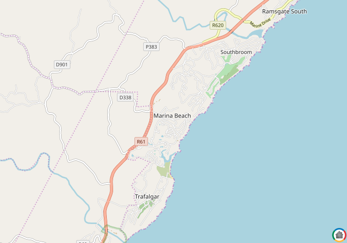 Map location of Marina Beach